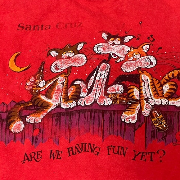 Vintage 80s Santa Cruz California Tourism Travel Vacation 1980s Tshirt - Picture 3 of 8